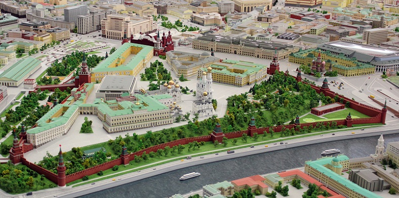 Вид на Кремль сверху - макет