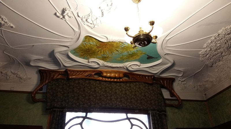 Потолок мужской гостиной особняка Рябушинских