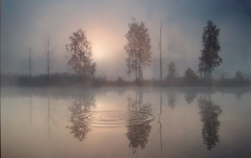 Августовское утро на реке Чусовой, Средний Урал